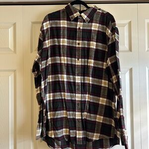Croft & Barrow Men's Plaid Shirt - Green, Red, and White